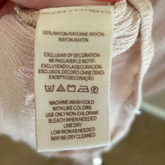 Free People Fable Long Dress with White Floral Embroidery Women’s Size Small - Picture 4 of 7